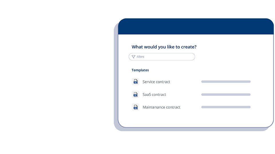 Screenshot of template management in Fabasoft DORA