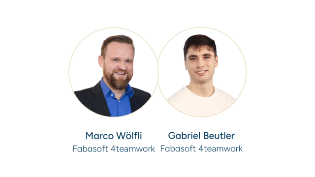 Marco Wölfli und Gabriel Beutler von Fabasoft 4teamwork
